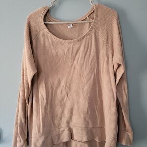 Old Navy Women's Tan Crew Neck Sweater